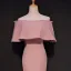 Chic / Beautiful Pearl Pink Evening Dresses  2017 Trumpet / Mermaid Off-The-Shoulder 1/2 Sleeves Crystal Beading Court Train Split Front Backless Formal Dresses