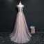 Chic / Belle Noire Robe De Soirée 2017 Princesse Encolure Dégagée Sans Manches Appliques Fleur Perle Tribunal Train Volants Dos Nu Robe De Ceremonie