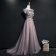Chic / Belle Noire Robe De Soirée 2017 Princesse Encolure Dégagée Sans Manches Appliques Fleur Perle Tribunal Train Volants Dos Nu Robe De Ceremonie
