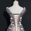 Chic / Belle Noire Robe De Soirée 2017 Princesse Encolure Dégagée Sans Manches Appliques Fleur Perle Tribunal Train Volants Dos Nu Robe De Ceremonie