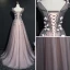 Chic / Belle Noire Robe De Soirée 2017 Princesse Encolure Dégagée Sans Manches Appliques Fleur Perle Tribunal Train Volants Dos Nu Robe De Ceremonie