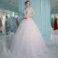 Amazing / Unique Office Wedding Dresses 2017 Flower Rhinestone Backless 1/2 Sleeves Scoop Neck Floor-Length / Long White Ball Gown