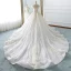 Luxury / Gorgeous Champagne Wedding Dresses 2018 Ball Gown Off-The-Shoulder Short Sleeve Backless Appliques Lace Glitter Tulle Ruffle Cathedral Train