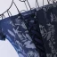 Chic / Belle Bleu Marine Robe De Bal 2017 Princesse De l'épaule Manches Courtes En Dentelle Faux Diamant Ceinture Longue Volants Dos Nu Robe De Ceremonie