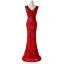 Affordable Royal Blue Sequins Evening Dresses  2018 Trumpet / Mermaid V-Neck Sleeveless Floor-Length / Long Backless Formal Dresses