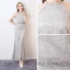 Sparkly Silver Evening Dresses  2017 Trumpet / Mermaid Glitter Polyester Strapless Sleeveless Ankle Length Formal Dresses