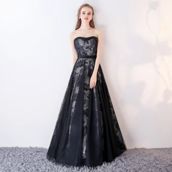 Chic Beautiful Navy Blue Prom Dresses 2017 A Line Princess Sweetheart Sleeveless Sash Floor Length Long Ruffle Backless Formal Dresses