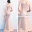 Modern / Fashion Champagne Evening Dresses  2018 Trumpet / Mermaid Spaghetti Straps Strapless Short Sleeve Beading Split Front Floor-Length / Long Ruffle Backless Formal Dresses