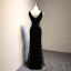 Sexy Bleu Marine Transparentes Daim Robe De Soirée 2018 Trompette / Sirène V-Cou Sans Manches Perlage Faux Diamant Longue Dos Nu Robe De Ceremonie