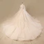 Chic / Beautiful Champagne Wedding Dresses 2018 Ball Gown Butterfly Scoop Neck Backless 1/2 Sleeves Royal Train Wedding