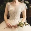 Classy Champagne Wedding Dresses 2019 Ball Gown V-Neck Sequins Lace Flower Sleeveless Backless Court Train