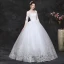 Classy White Pregnant Wedding Dresses 2019 Ball Gown Scoop Neck Appliques Lace 1/2 Sleeves Backless Floor-Length / Long