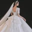 Luxury / Gorgeous White Wedding Dresses 2021 Ball Gown Scoop Neck Beading Pearl Rhinestone Bow Short Sleeve Backless Royal Train Wedding