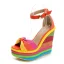 Modern / Fashion Multi-Colors Casual Womens Sandals 2019 Ankle Strap Bow 13 cm Wedges Open / Peep Toe Sandals