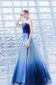 Modern / Fashion Ocean Blue Evening Dresses  2019 A-Line / Princess Spaghetti Straps Star Sequins Sleeveless Backless Floor-Length / Long Formal Dresses