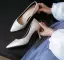 Affordable Office Beige Pumps 2019 7 cm Stiletto Heels Pointed Toe Pumps