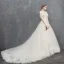 Elegant Champagne Wedding Dresses Ball Gown Lace Off-The-Shoulder Backless Sleeveless Chapel Train Wedding