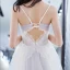 Elegant Multi-Colors Evening Dresses  2018 A-Line / Princess Appliques Spaghetti Straps Backless Sleeveless Court Train Formal Dresses