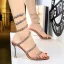 Charmant Argenté Soirée Chaussures Femmes 2019 Faux Diamant 8 cm Talons Aiguilles Peep Toes / Bout Ouvert Talons Hauts