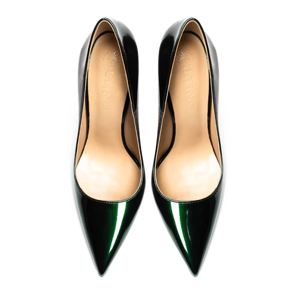 Chic / Belle Vert Foncé Soirée Escarpins 2019 Cuir Verni 12 cm Talons Aiguilles À Bout Pointu Escarpins
