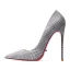 Sparkly Sølv Aften Pumps 2019 Paljetter 12 cm Stiletthæler Spisse Pumps
