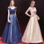 Elegante Ballkleider 2018 A Linie Glanz Metall Stoffgürtel Pailletten Bandeau Rückenfreies Ärmellos Lange Festliche Kleider