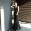 Modern / Fashion Silver Evening Dresses  2019 Trumpet / Mermaid V-Neck Sequins Sash Sleeveless Backless Floor-Length / Long Formal Dresses