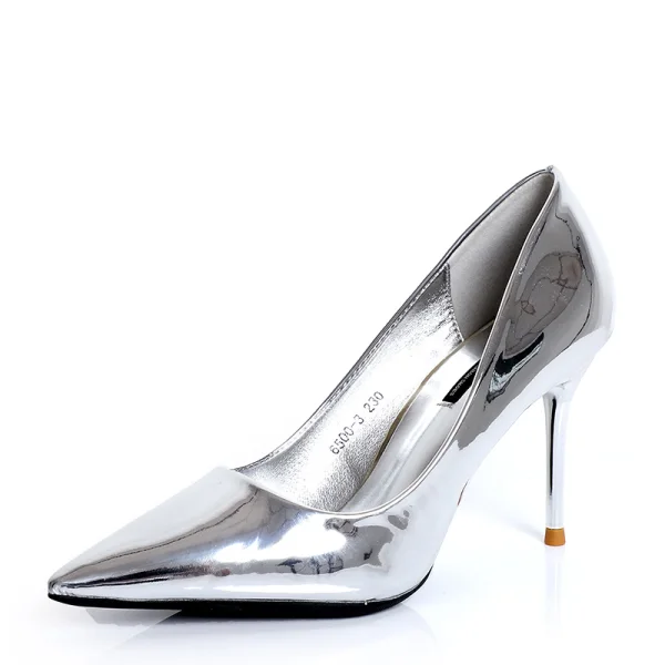 Chic / Beautiful White OL Pumps 2019 9 cm Stiletto Heels Pointed Toe Pumps
