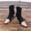 Vintage / Originale Noire Désinvolte Bottes Femme 2020 Cuir 7 cm Talons Aiguilles À Bout Pointu Bottes