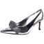 Modern / Fashion Silver Evening Party Womens Shoes Leather 2019 Ankle Strap Rhinestone Bow 6 cm Stiletto Heels Pointed Toe High Heels