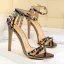 Charming Silver Evening Party Womens Sandals 2019 Rivet Ankle Strap 11 cm Stiletto Heels Open / Peep Toe High Heels