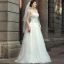 Chic / Belle Ivoire Robe De Mariée 2018 Princesse Appliques Encolure Dégagée Dos Nu Manches Longues Longue Mariage