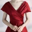Modern / Fashion Burgundy Evening Dresses  2020 A-Line / Princess V-Neck Backless Sleeveless Floor-Length / Long Formal Dresses