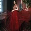 Vintage / Retro Burgundy Prom Dresses 2020 A-Line / Princess High Neck Gold Lace Short Sleeve Backless Floor-Length / Long Formal Dresses