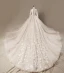 Chic / Beautiful Champagne Wedding Dresses 2018 Ball Gown Appliques Bow Scoop Neck Long Sleeve Royal Train Wedding