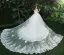 Stunning White Wedding Dresses 2018 Ball Gown Lace Appliques Beading Scoop Neck Backless Sleeveless Royal Train Wedding