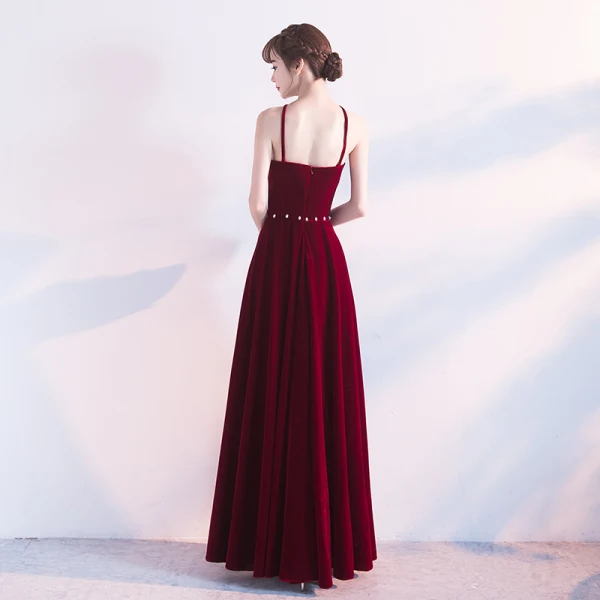Abordable Robe De Soirée 2017 Empire Faux Diamant Bretelles Spaghetti Dos Nu Sans Manches Longueur Cheville Robe De Ceremonie
