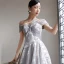 Modest / Simple Grey Evening Dresses  2021 A-Line / Princess Off-The-Shoulder Short Sleeve Backless Evening Party Floor-Length / Long Formal Dresses