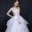 Elegant White Wedding Dresses 2018 Ball Gown Beading Appliques Bow Scoop Neck Backless Sleeveless Cathedral Train Wedding