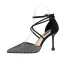 Chic / Beautiful Silver Prom Womens Shoes 2020 Sequins X-Strap 9 cm Stiletto Heels Pointed Toe High Heels