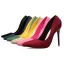 Affordable Black OL Pumps 2020 Suede 11 cm Stiletto Heels Pointed Toe Pumps