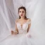 Charmant Ivoire Robe De Mariée 2020 Princesse Encolure Dégagée Perlage Perle Paillettes En Dentelle Fleur Manches Longues Cathedral Train