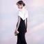 Sexy Robe De Soirée 2018 Trompette / Sirène Dos Nu De l'épaule Manches Courtes Longue Robe De Ceremonie