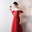 Chic / Beautiful Evening Dresses  2018 A-Line / Princess Off-The-Shoulder Backless Sleeveless Floor-Length / Long Formal Dresses