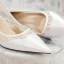 Proste / Simple Czerwone Buty Ślubne 2020 Koronkowe Satyna 7 cm Szpilki Szpiczaste Ślub Czółenka