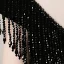Chic / Beautiful Black Evening Dresses  2018 Trumpet / Mermaid Lace Handmade  Tassel Beading High Neck Short Sleeve Court Train Formal Dresses