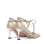 Elegant Champagne Wedding Shoes 2020 Satin Rhinestone Bow 7 cm Stiletto Heels Pointed Toe Wedding Pumps