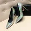 Mode Silver Laser Afton Pumps 2020 Lackläder 10 cm Stilettklackar Spetsiga Pumps