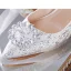 Charming Ivory Wedding Shoes 2020 Lace Rhinestone Sequins 7 cm Stiletto Heels Pointed Toe Wedding Pumps