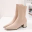 Stilig Svart Casual Flette Kvinners støvler 2020 5 cm Tykk Hæler Spisse Boots